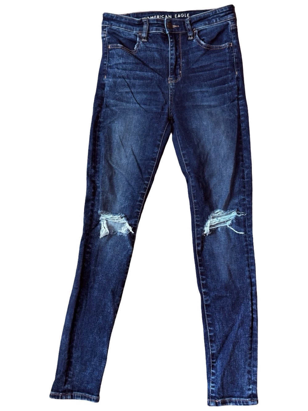 American Eagle Next Level Stretch Jeggings 🤍 Sz 4 Short | Dark Indigo